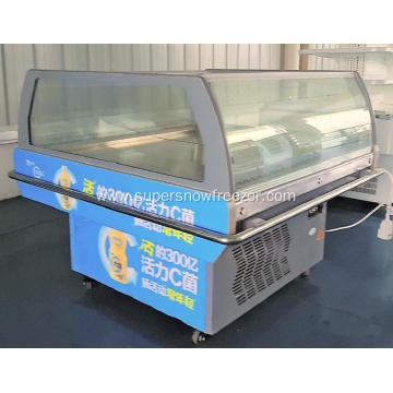 Small supermarket open display chiller promotion showcase